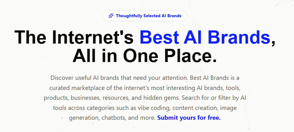 Best AI Brands Directory (bestaibrands.com) on Best AISO