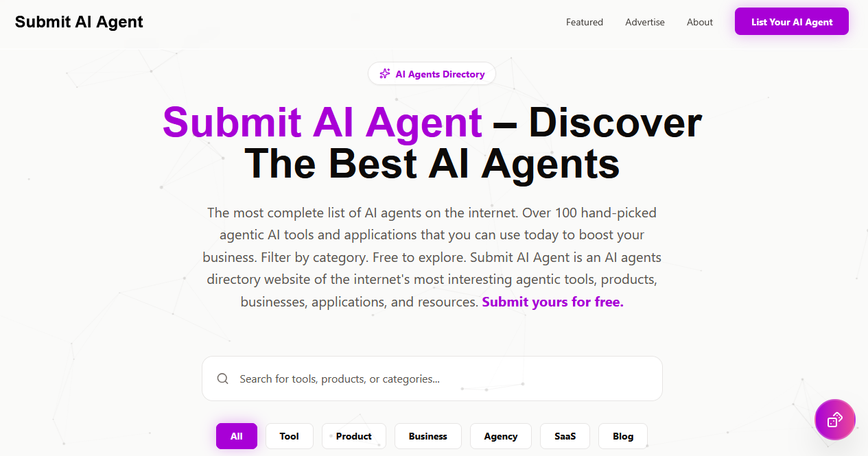 Submit AI Agent - A Directory For Agentic Tools & AI Agents on Best AISO