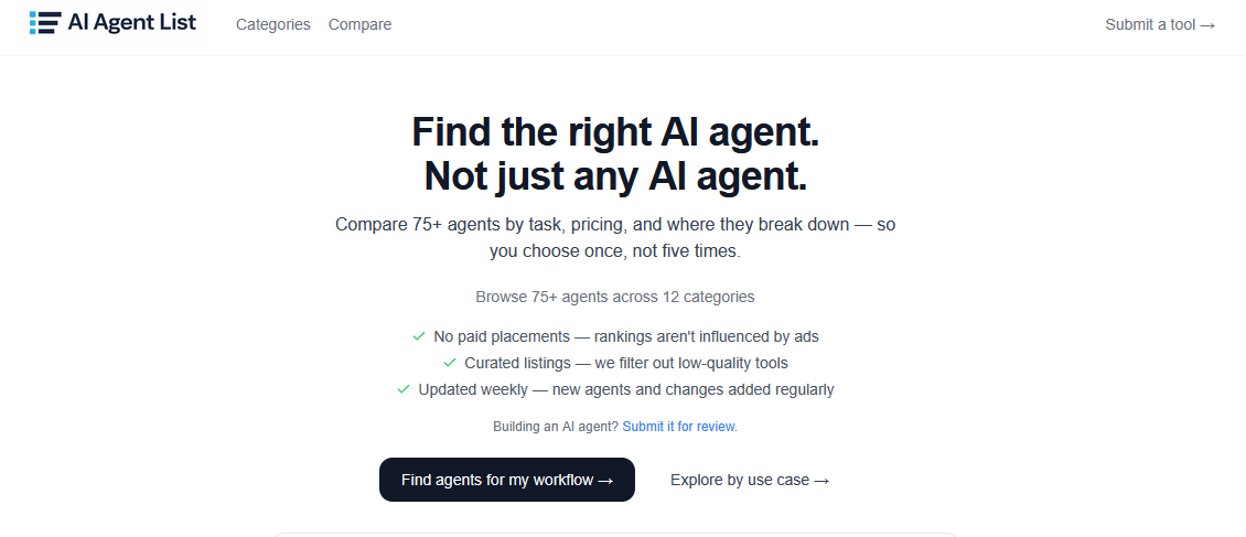 AI Agents List: The Independent AI Agent Directory (2027) on Best AISO