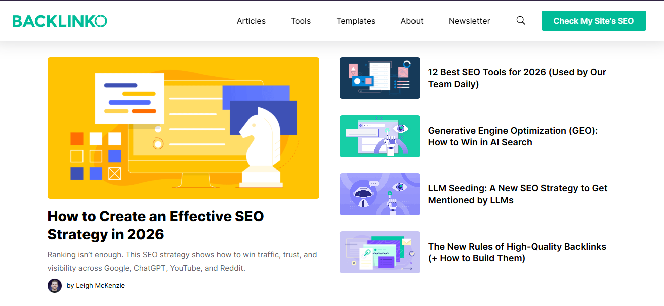 Backlinko: SEO, Content Marketing, & Link Building Strategies on Best AISO