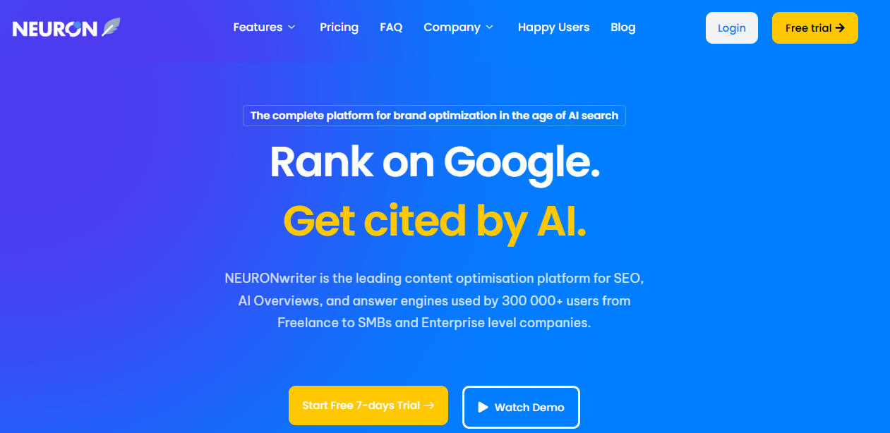 NeuronWriter for AI Blogging at Best AISO