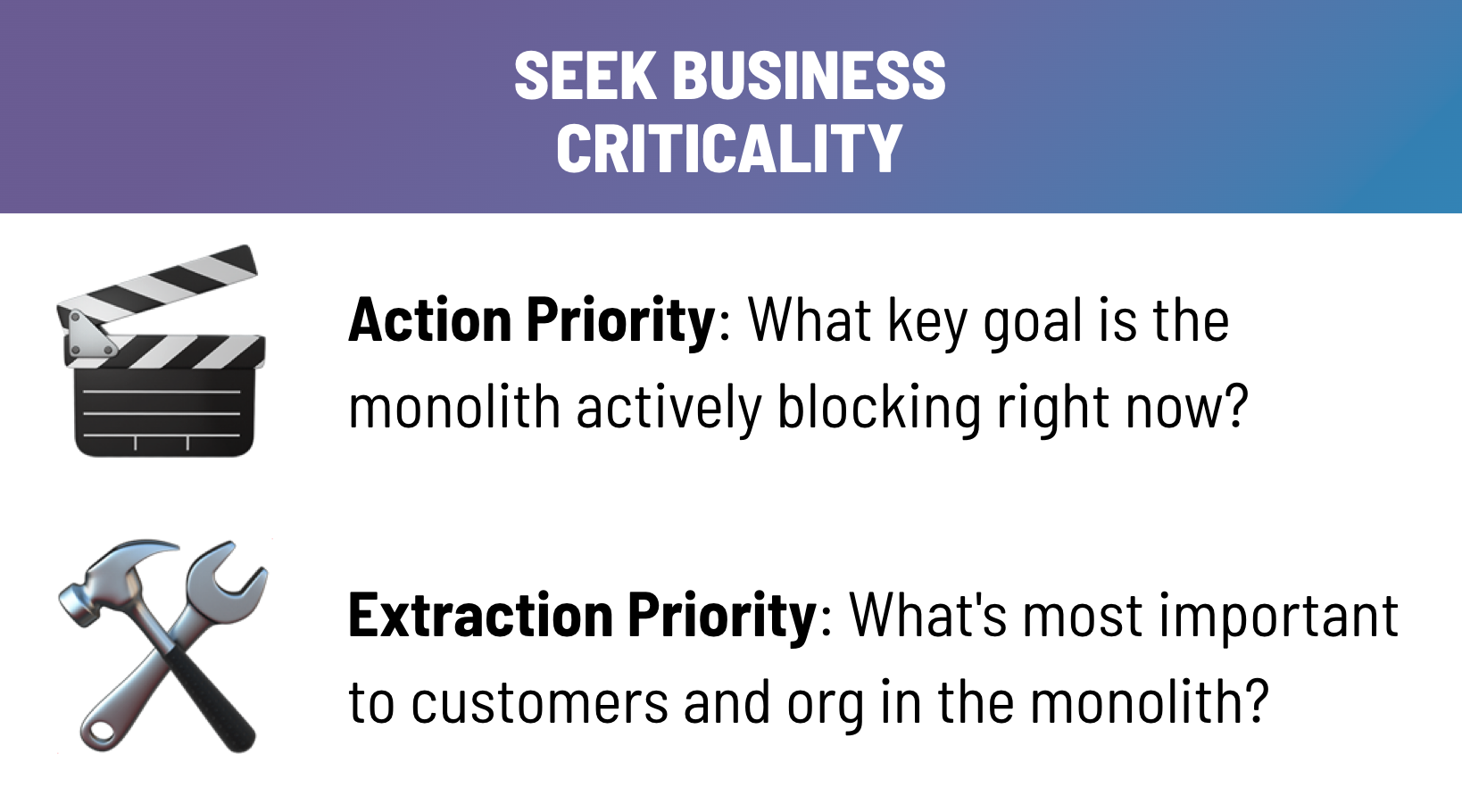SEEK BUSINESS CRITICALITY