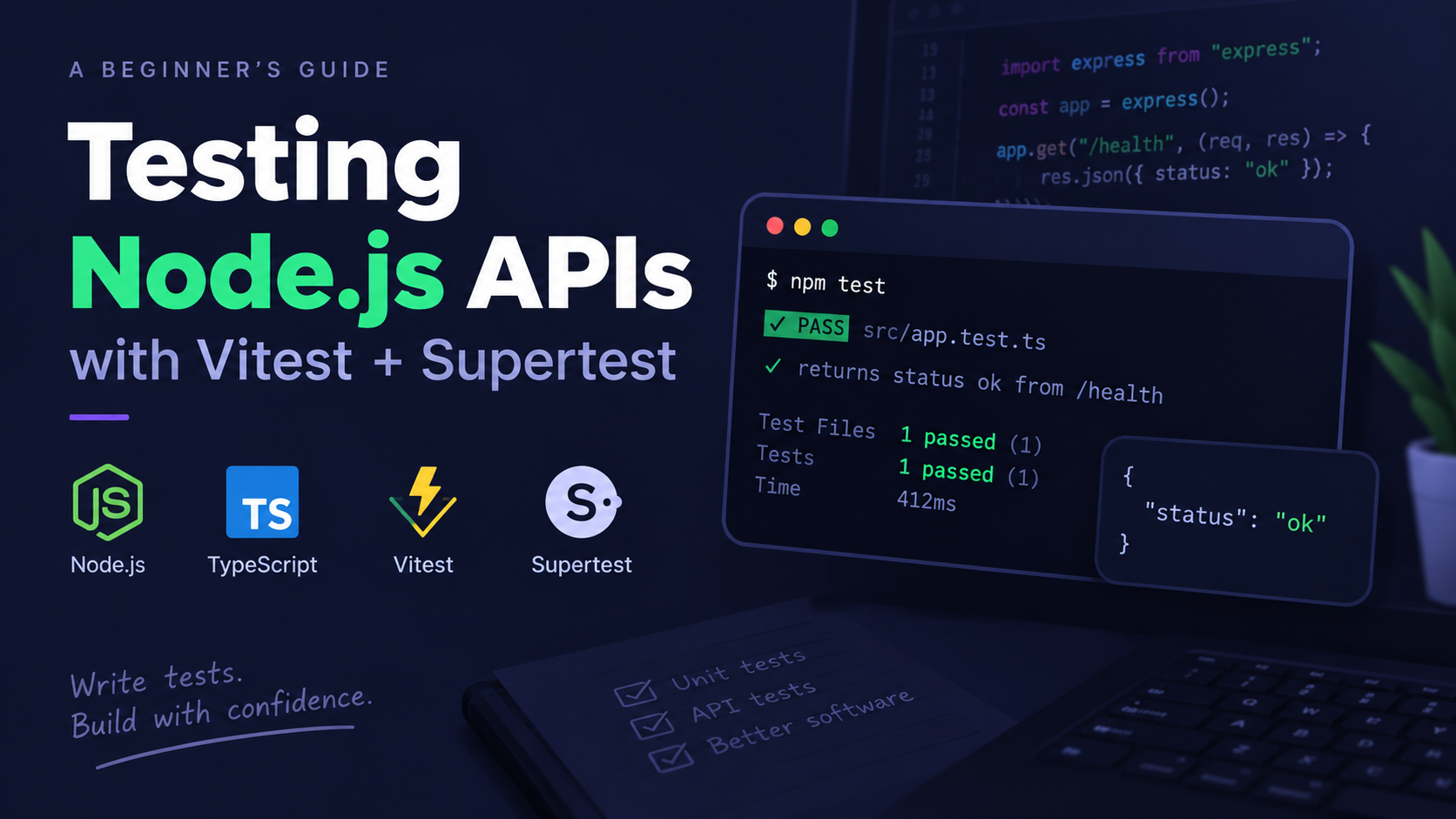 How to Test a Node.js and TypeScript API with Vitest and Supertest