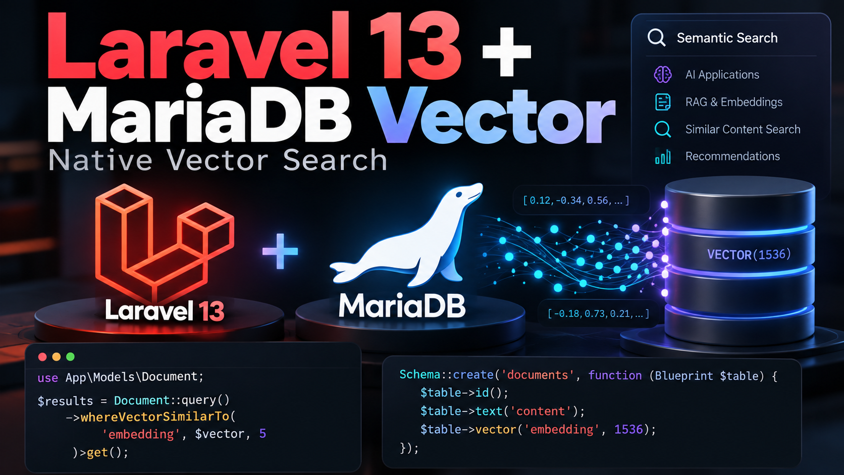 Laravel 13 Now Supports MariaDB Vector Search Out of the Box