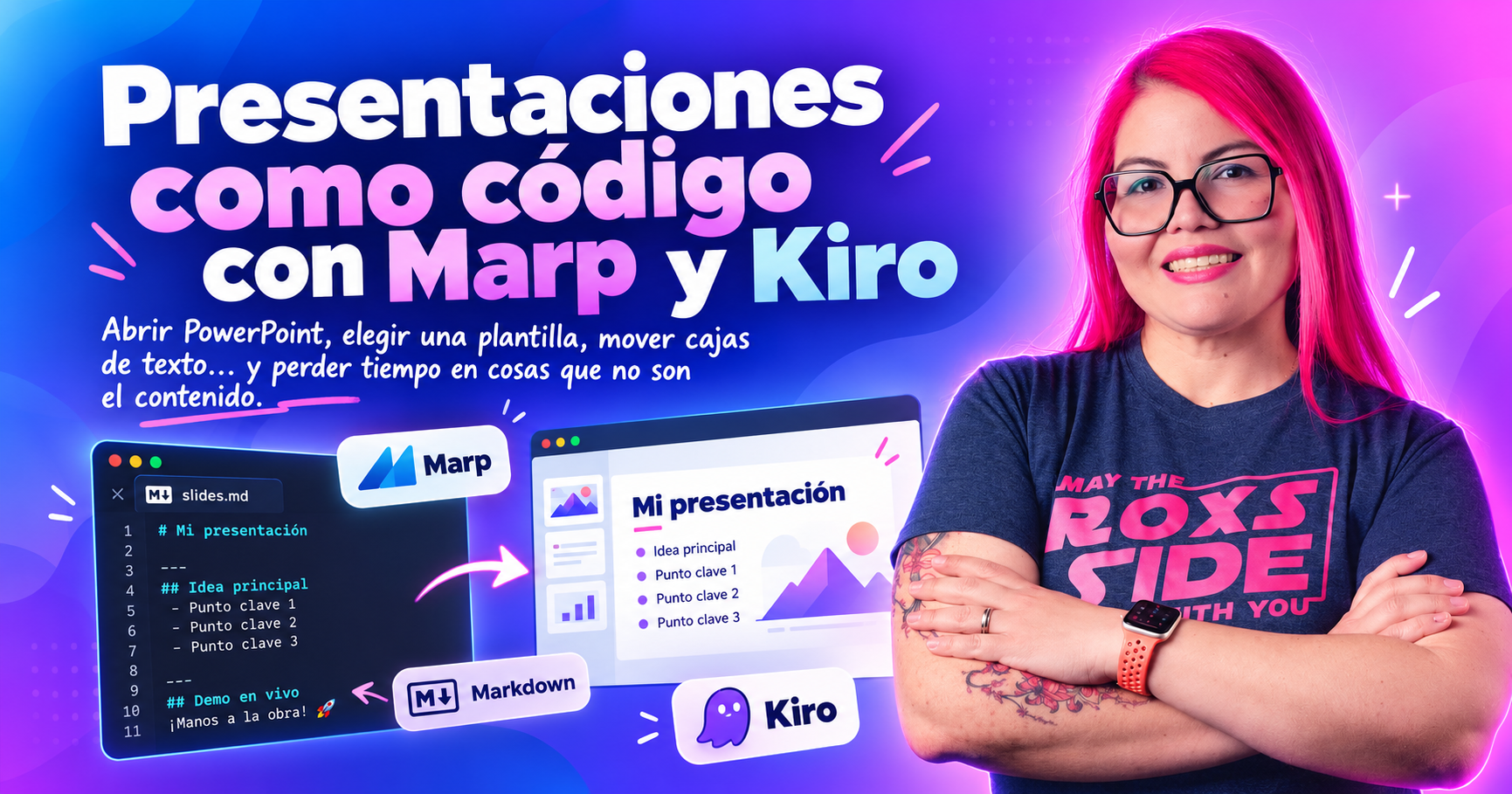 Crear presentaciones también puede sentirse como programar