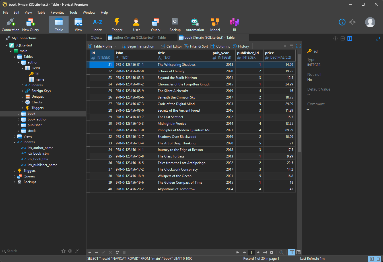 Navicat Premium dark theme