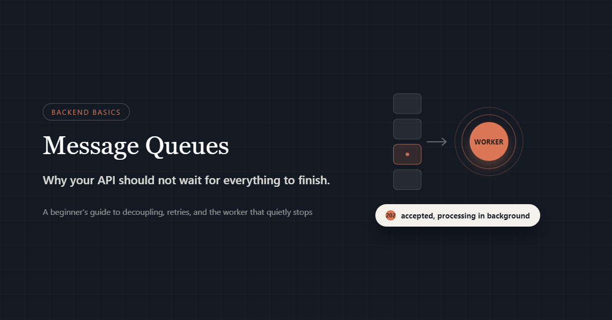Message Queues: Why Your API Should Not Wait for Everything to Finish