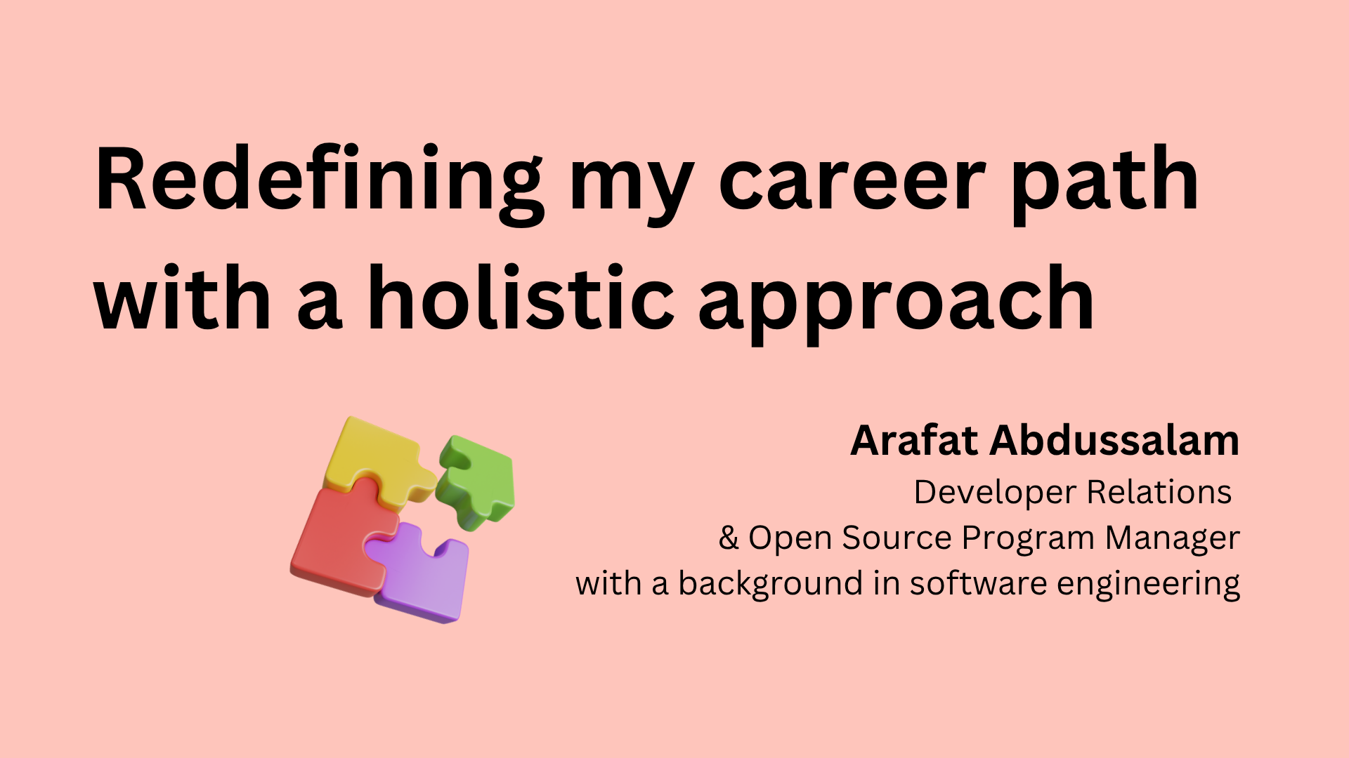 Redefining my career path with a holistic approach