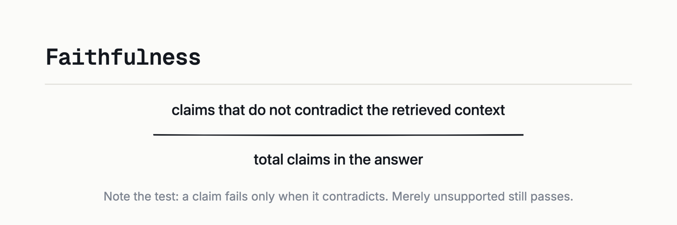 Contradiction is the bar, not support.