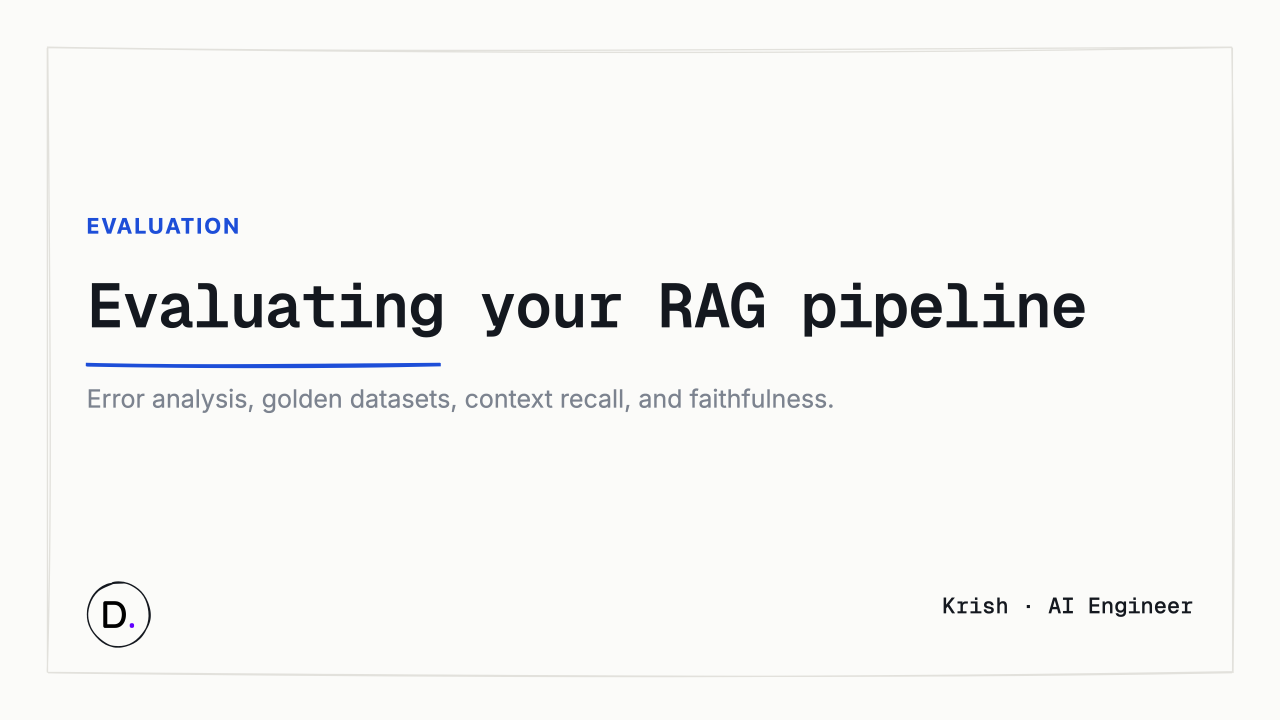 Evaluating your RAG pipeline
