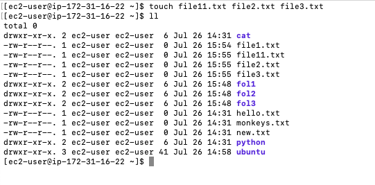 files created