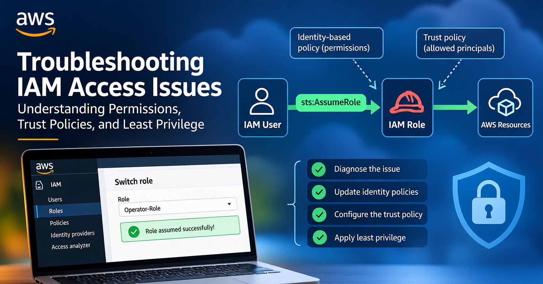 Troubleshooting AWS IAM Access Issues: Understanding Permissions, Trust Policies, and Least Privilege
