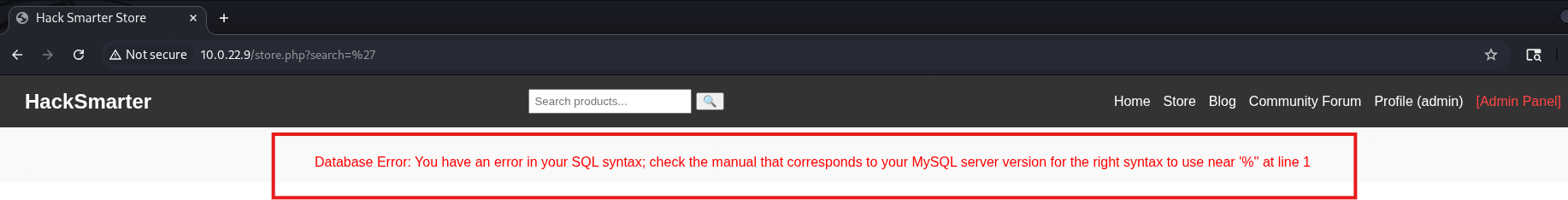 store.php search parameter returning a MySQL syntax error