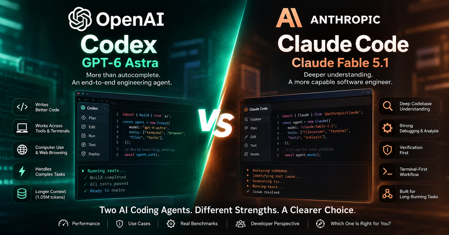 OpenAI Codex vs Claude Code — GPT-6 Astra vs Claude Fable 5.1