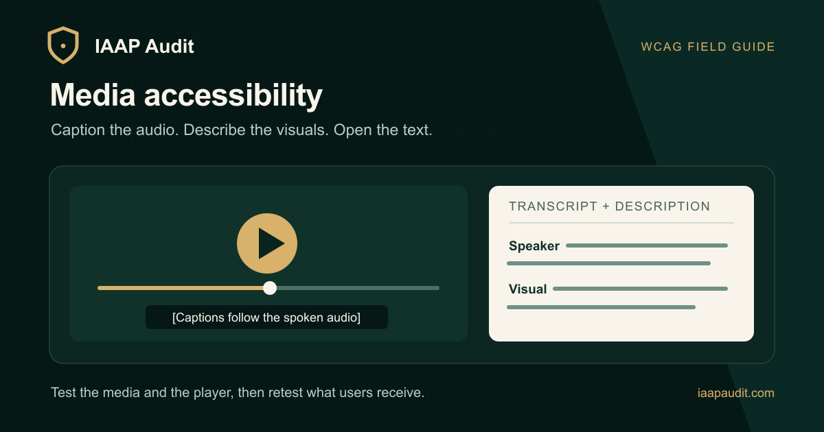 Accessible Video: Captions and Transcripts