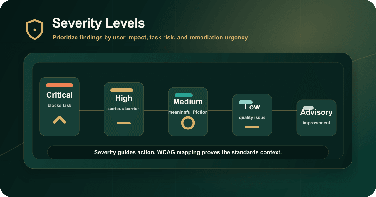 Accessibility Severity Levels