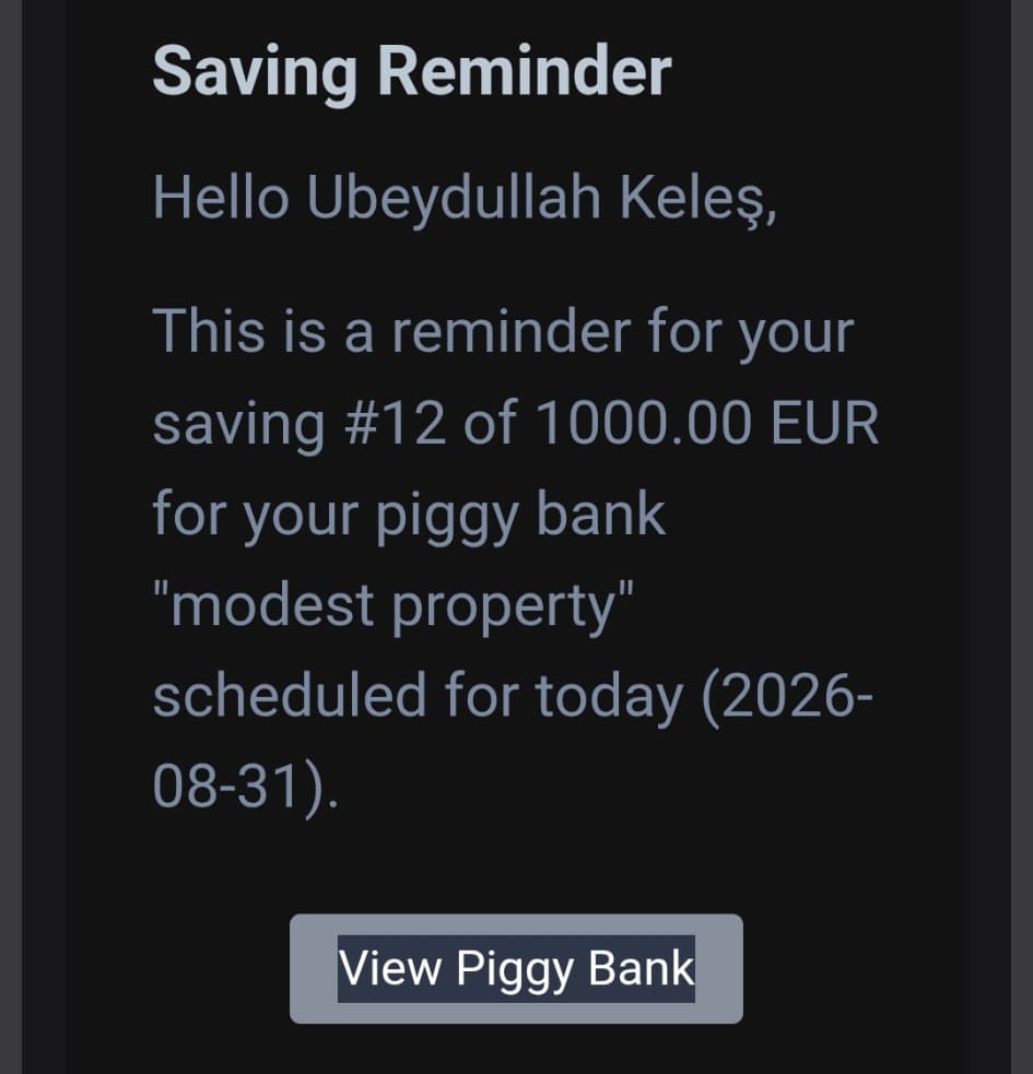 Akluma's saving reminder email on an Android phone, the daily prompt that brought testers back to the app