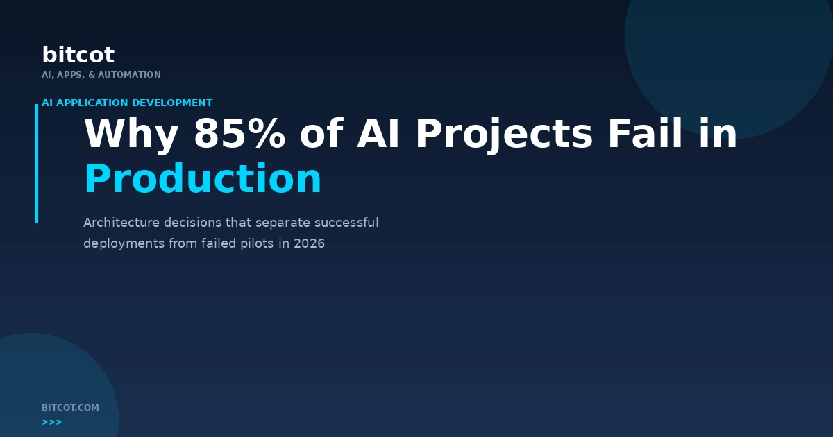 Why 85% of AI Application Development Projects Fail in Production: What I Learned from 12 Failed Deployments
