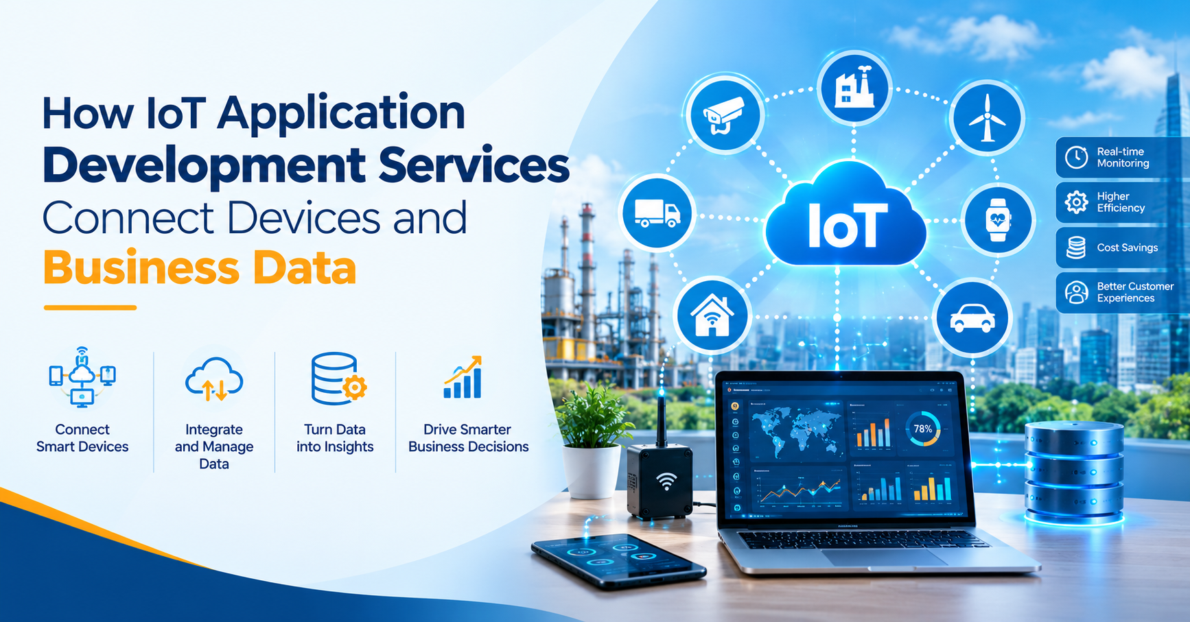 How IoT Application Development Services Connect Devices and Business Data