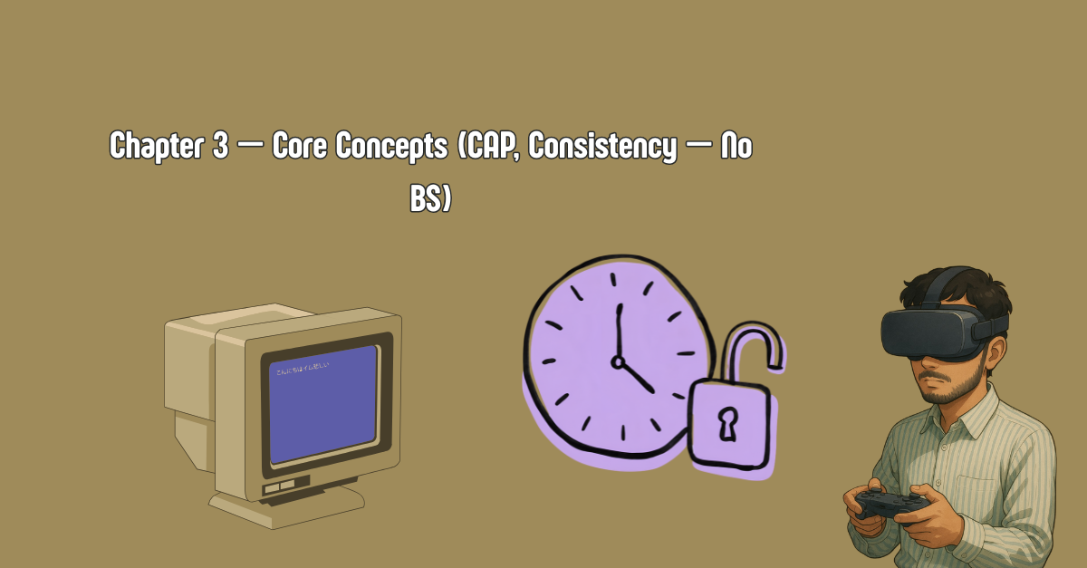 Chapter 3 — Core Concepts (CAP, Consistency — No BS)