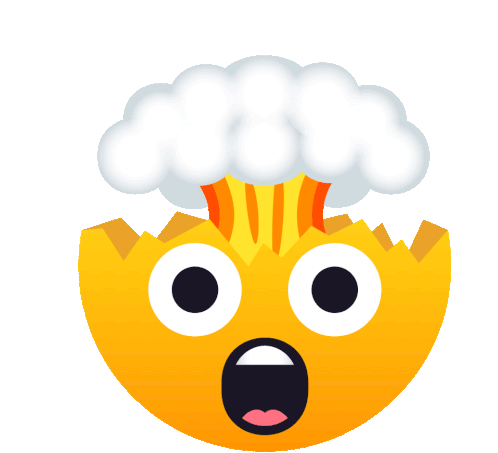 Mind blown exploding head emoji GIF