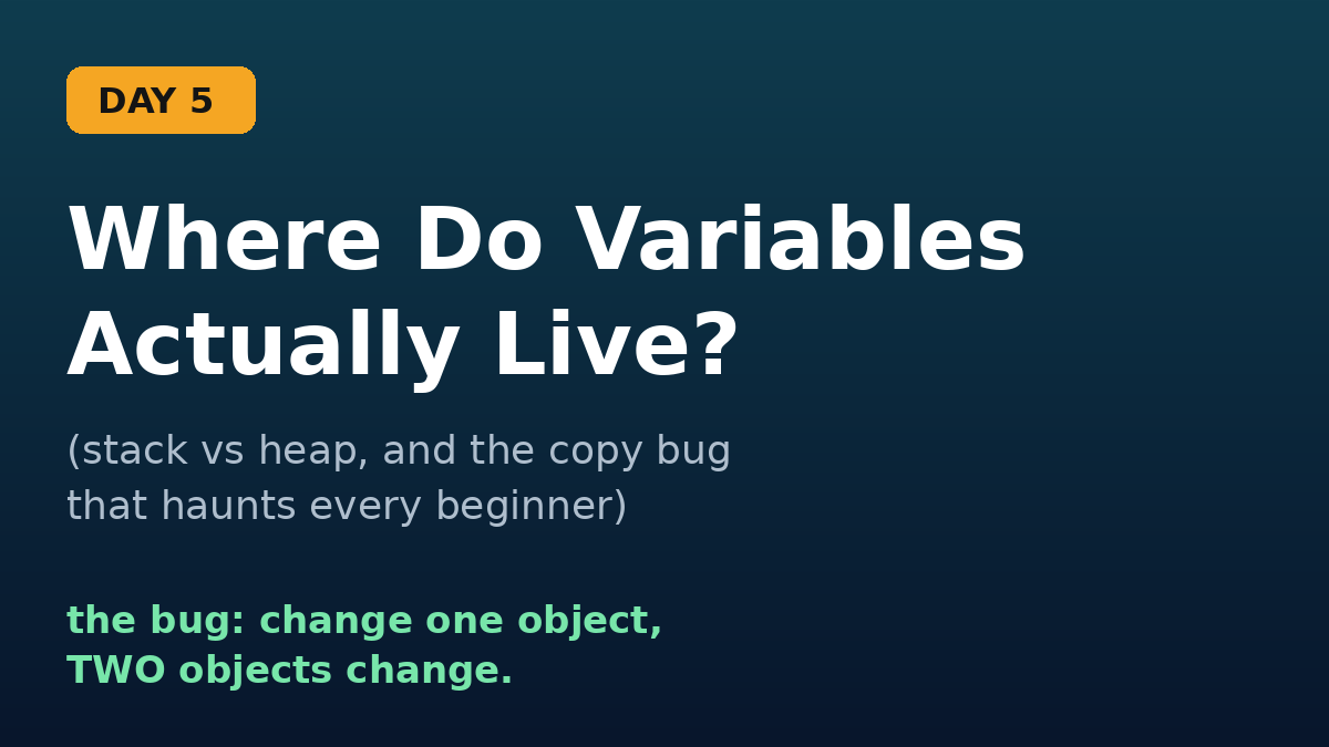 Day 5: Where Do Variables Actually Live?