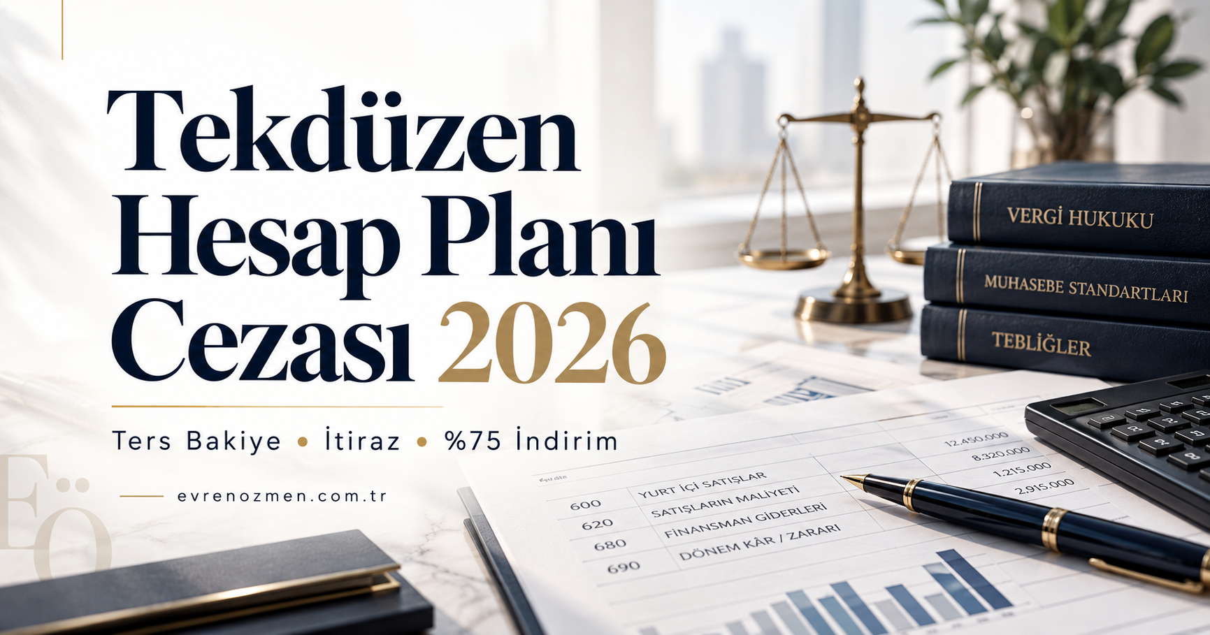 Tekdüzen Hesap Planı Cezası 2026: Ters Bakiye, Vergi Dairesi Yazısı, İtiraz ve %75 İndirim