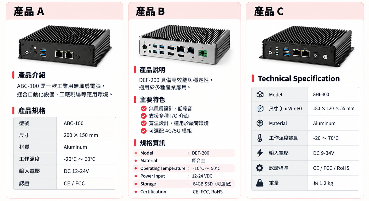採用自由度高內容管理器，自由高，但前台可能因不同人員編輯，導致長相不同