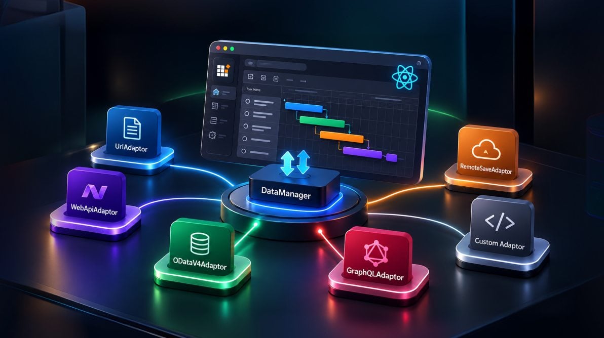 How to Choose the Right DataManager Adaptor for React Gantt Chart Backend Integration
