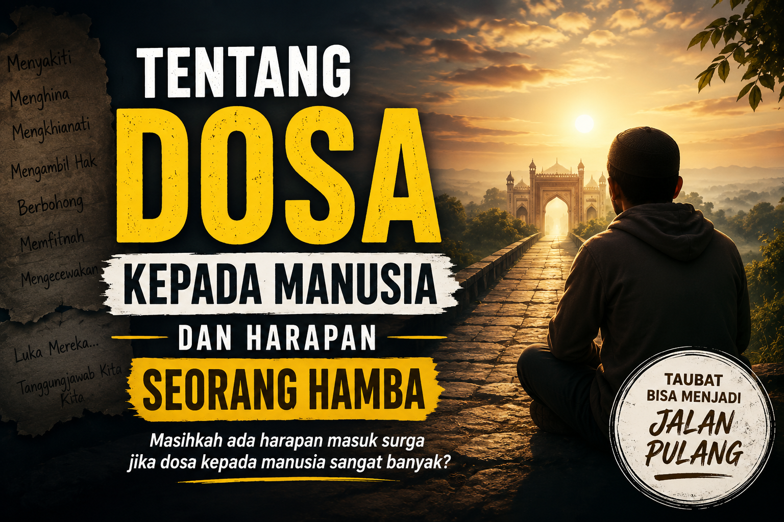 Tentang Dosa kepada Manusia dan Harapan Seorang Hamba