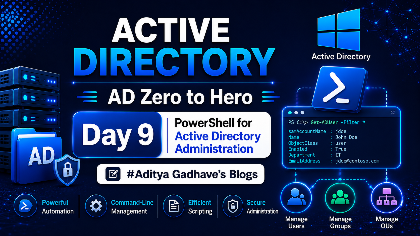 Day 9: PowerShell for Active Directory Administration