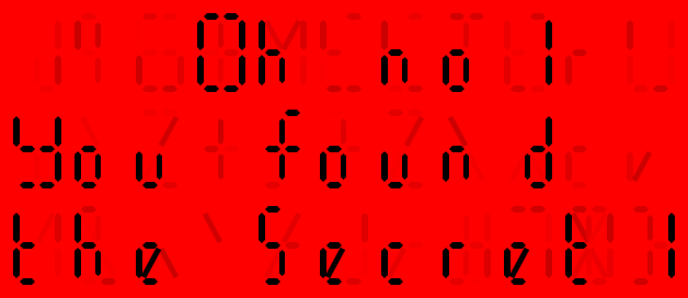 The same image seen through a red filter, black text is clearly visible reading "Oh no! you found the secret!"