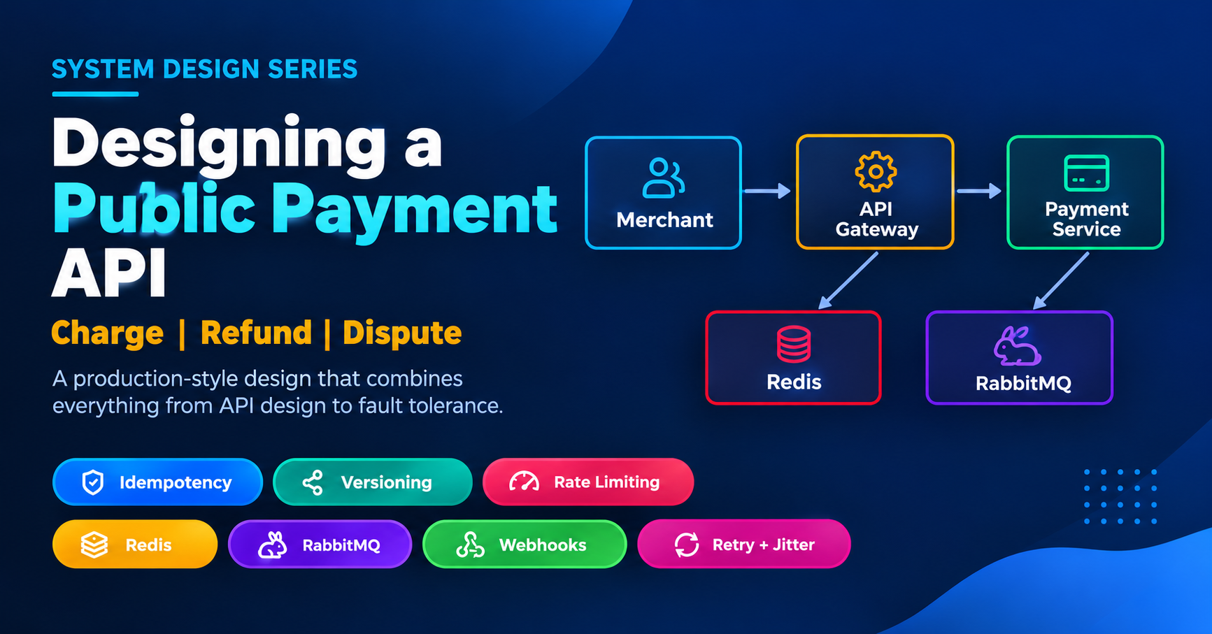 Designing a Public Payment API: Charges, Refunds, Disputes, Idempotency and Rate Limits