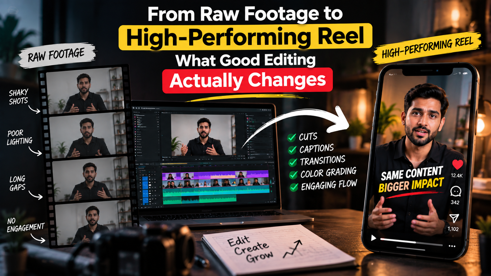 From Raw Footage to High-Performing Reel: What Good Editing Actually Change