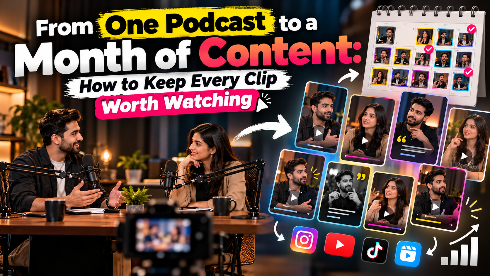 From One Podcast to a Month of Content: How to Keep Every Clip Worth Watching