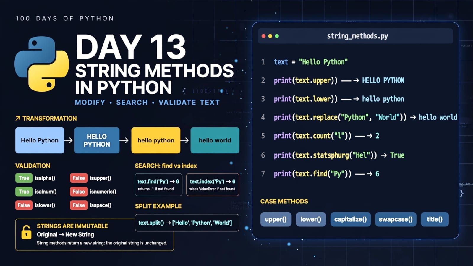 Day 13 – String Methods in Python