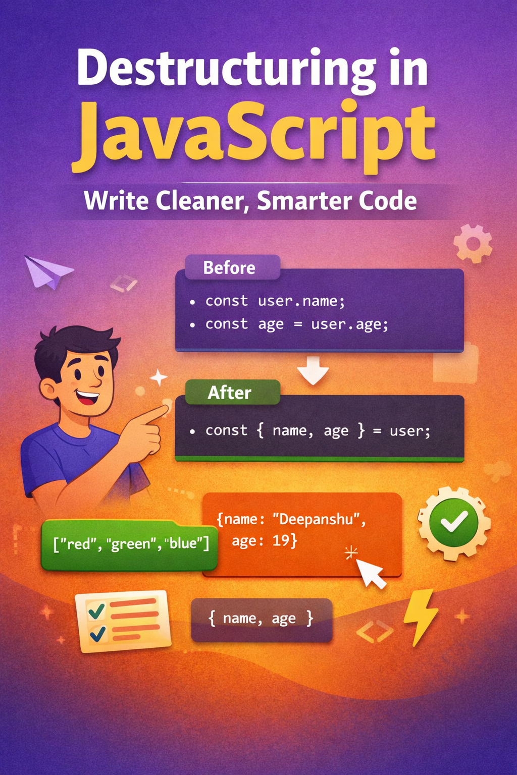 Destructuring in JavaScript: Write Cleaner, Smarter Code