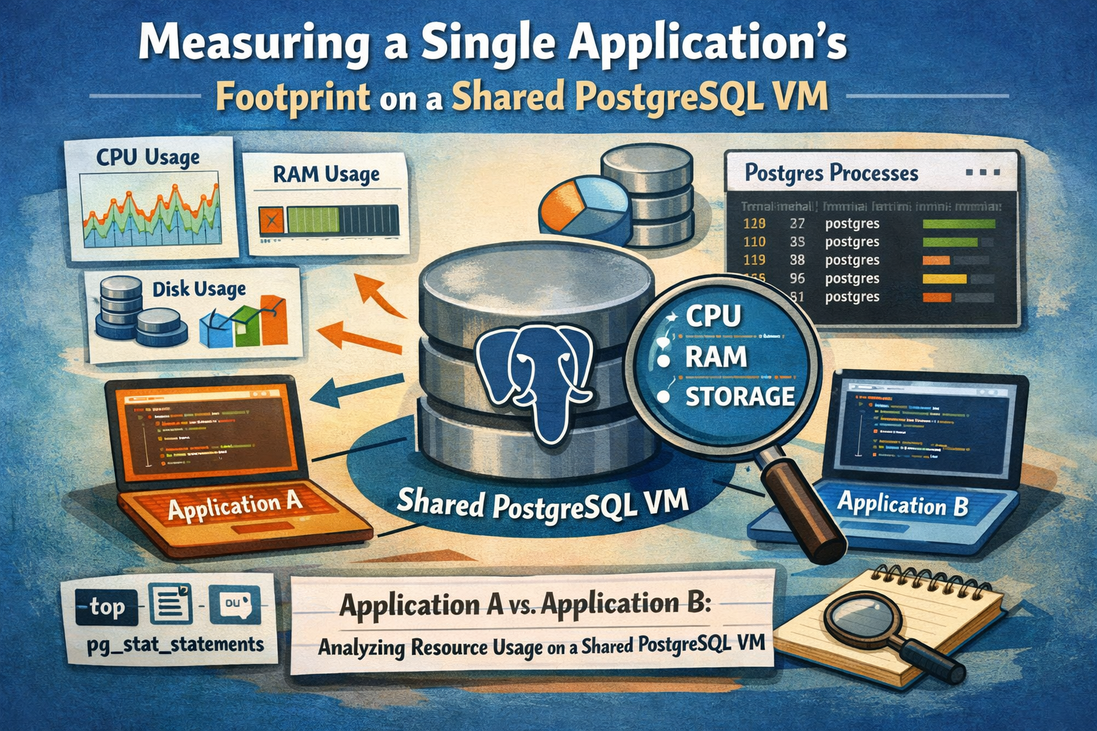 Measuring a Single Application's Footprint on a Shared PostgreSQL VM
