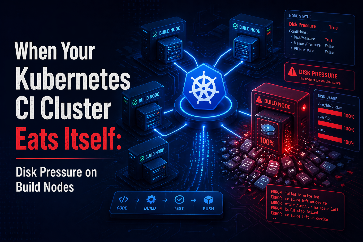 When Your Kubernetes CI Cluster Eats Itself: Disk Pressure on Build Nodes