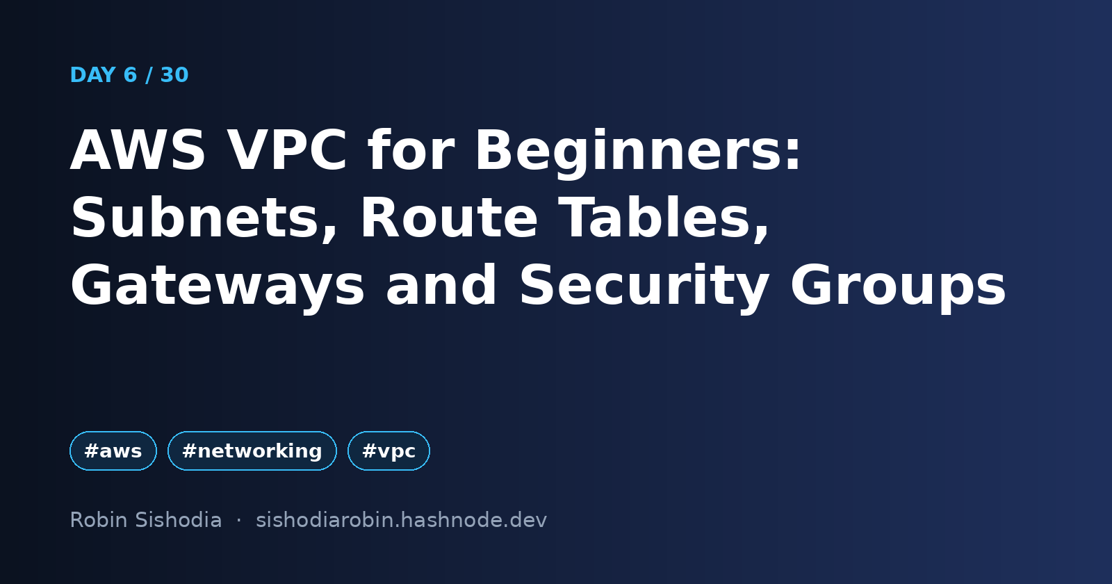 AWS VPC for Beginners: Subnets, Route Tables, Gateways and Security Groups