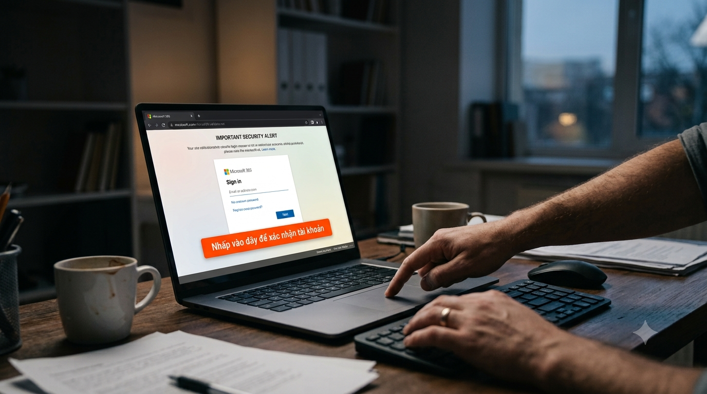 Trang phishing không tồn tại ở đâu cả — ngoài trình duyệt của nạn nhân
