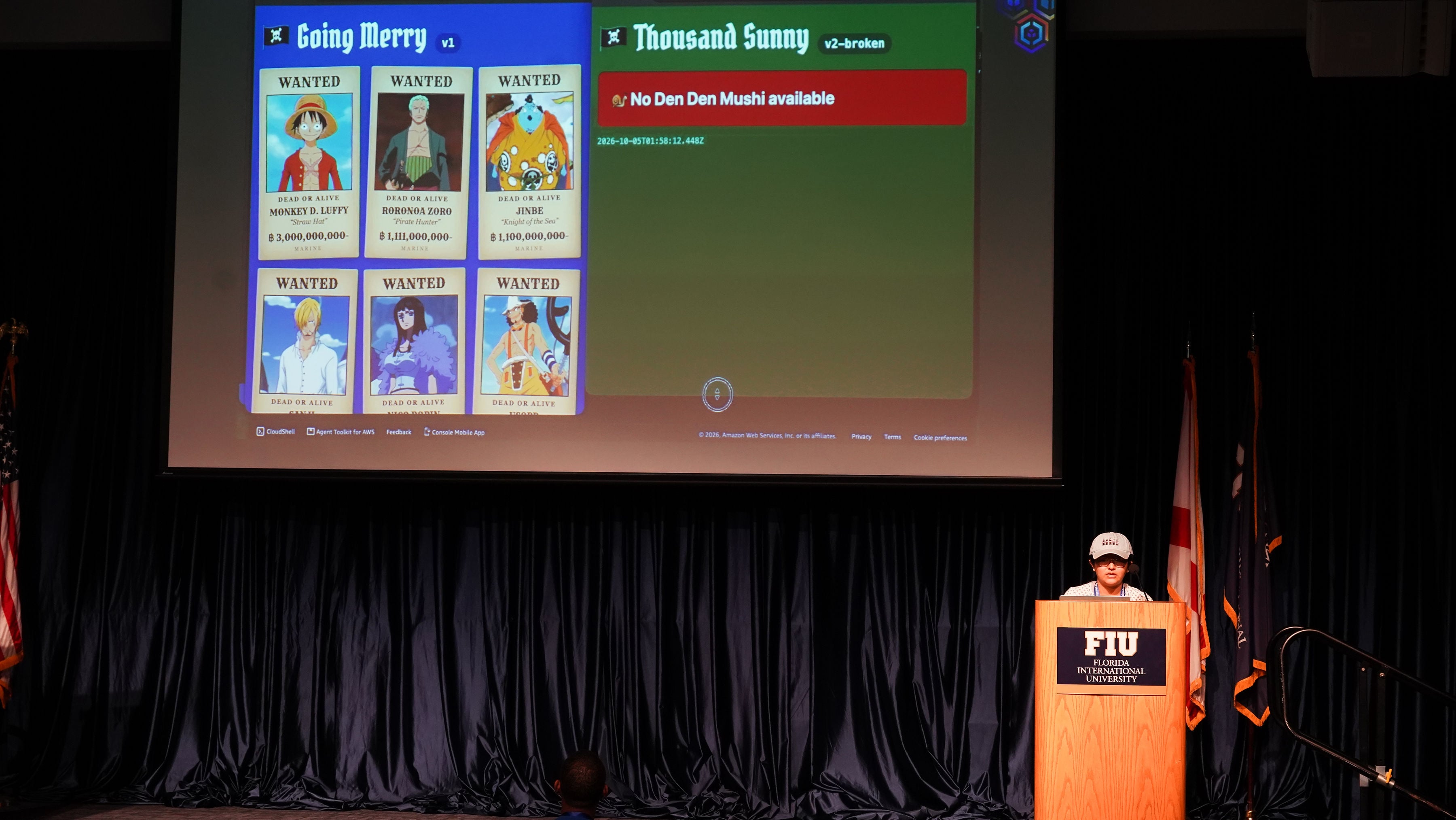 Presenting the dark canary demo at AWS Community Day South Florida