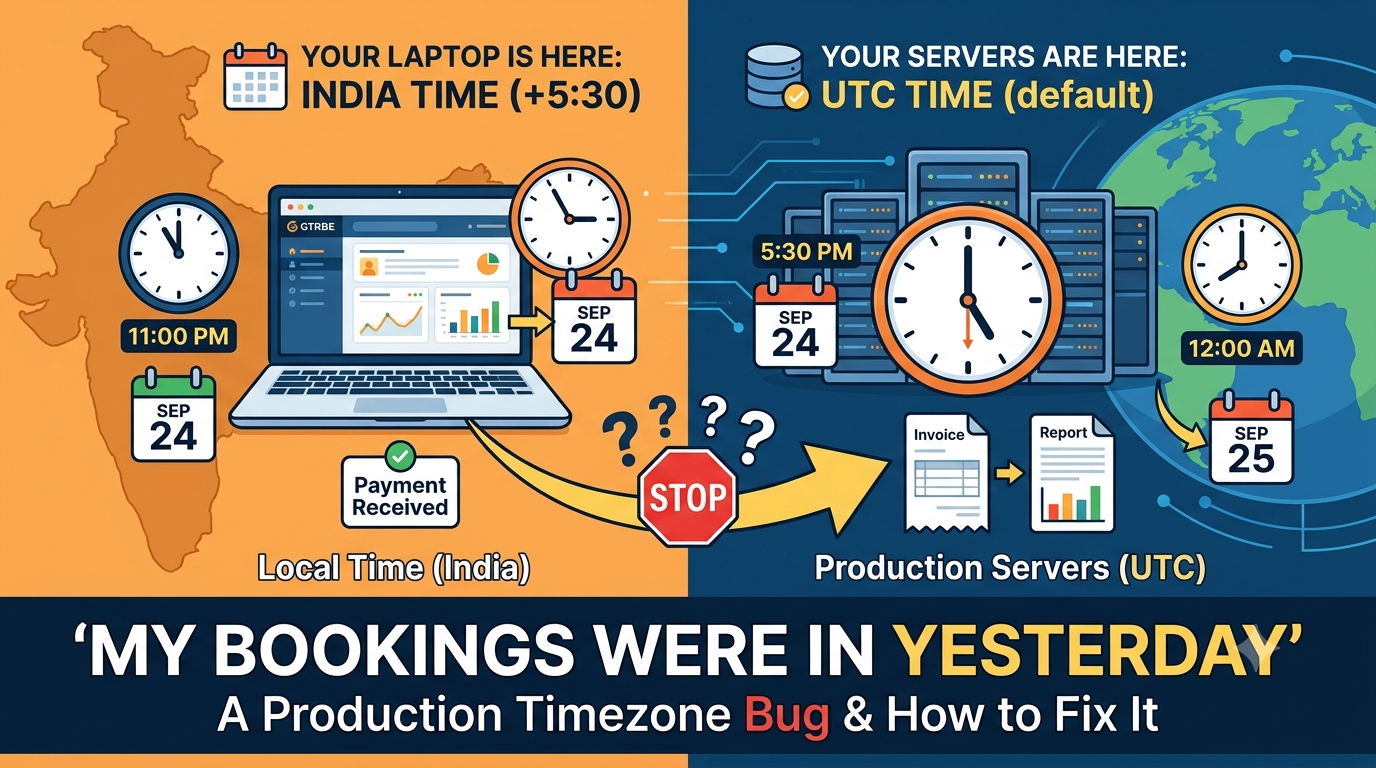 My Laptop Was in India, My Server Was in UTC, and My Bookings Were in Yesterday