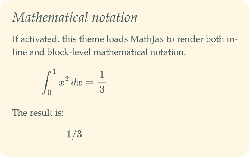 Tufte-Python: MathJax example screenshot.