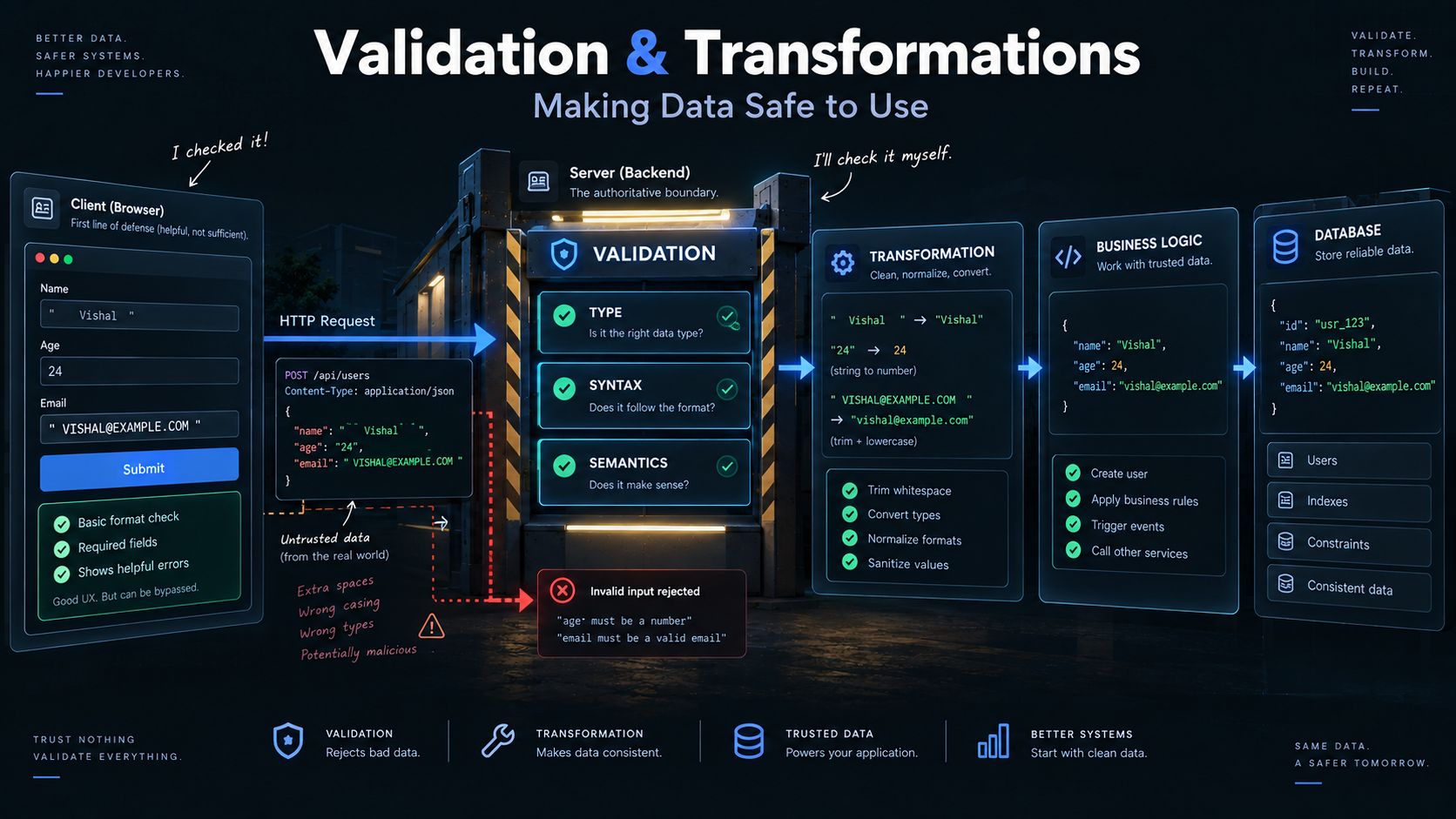 Validation & Transformations: The Data Shouldn't Reach Your Business Logic Unchecked