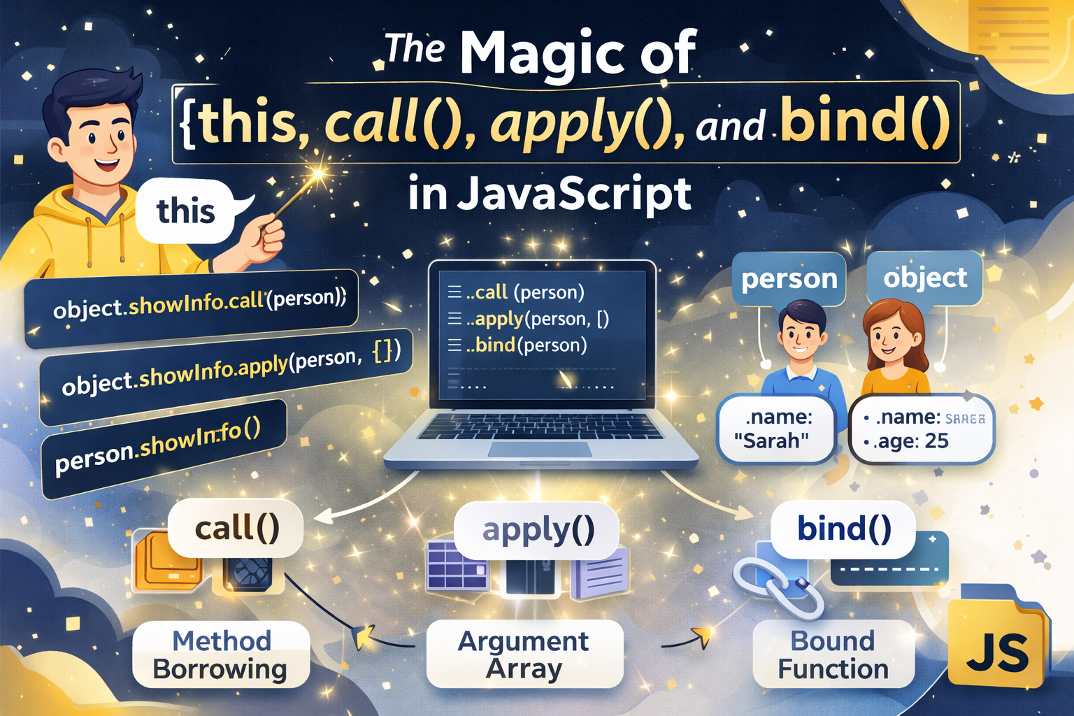The Magic of this, call(), apply(), and bind() in JavaScript