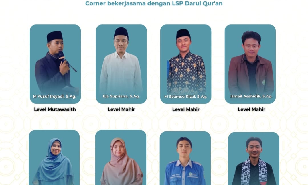 8 Mentor UPT THQ IAI Persis Garut Dinyatakan Kompeten dan Lulus Ujian Sertifikasi Guru Tahsin Profesional BNSP
