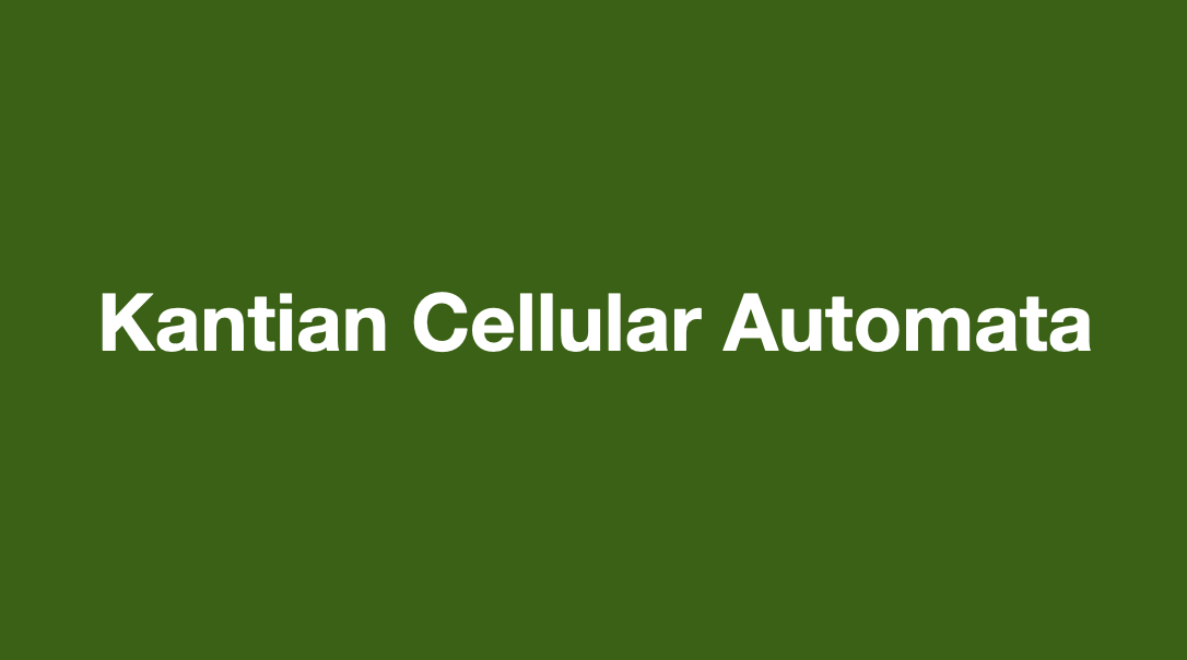 Kantian Cellular Automata