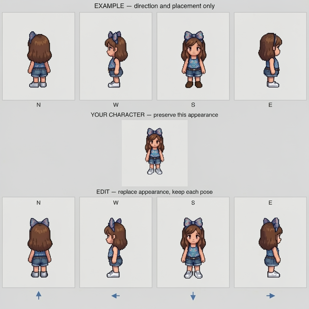 Experiment 413: appearance replacement retains broad cardinal order but alters protected examples and details