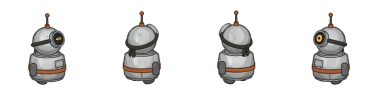 Idle: a bob, a glance that holds, a shutter blink